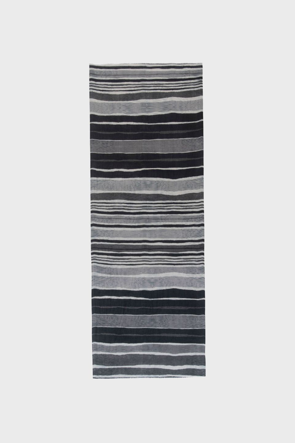 Ripple Abstract Stripe Wool Scarf