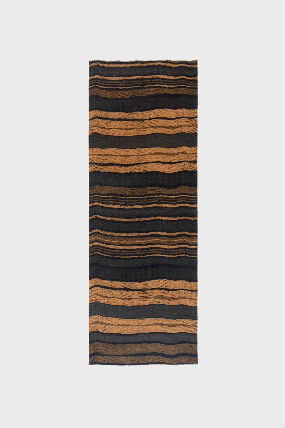 Ripple Abstract Stripe Wool Scarf
