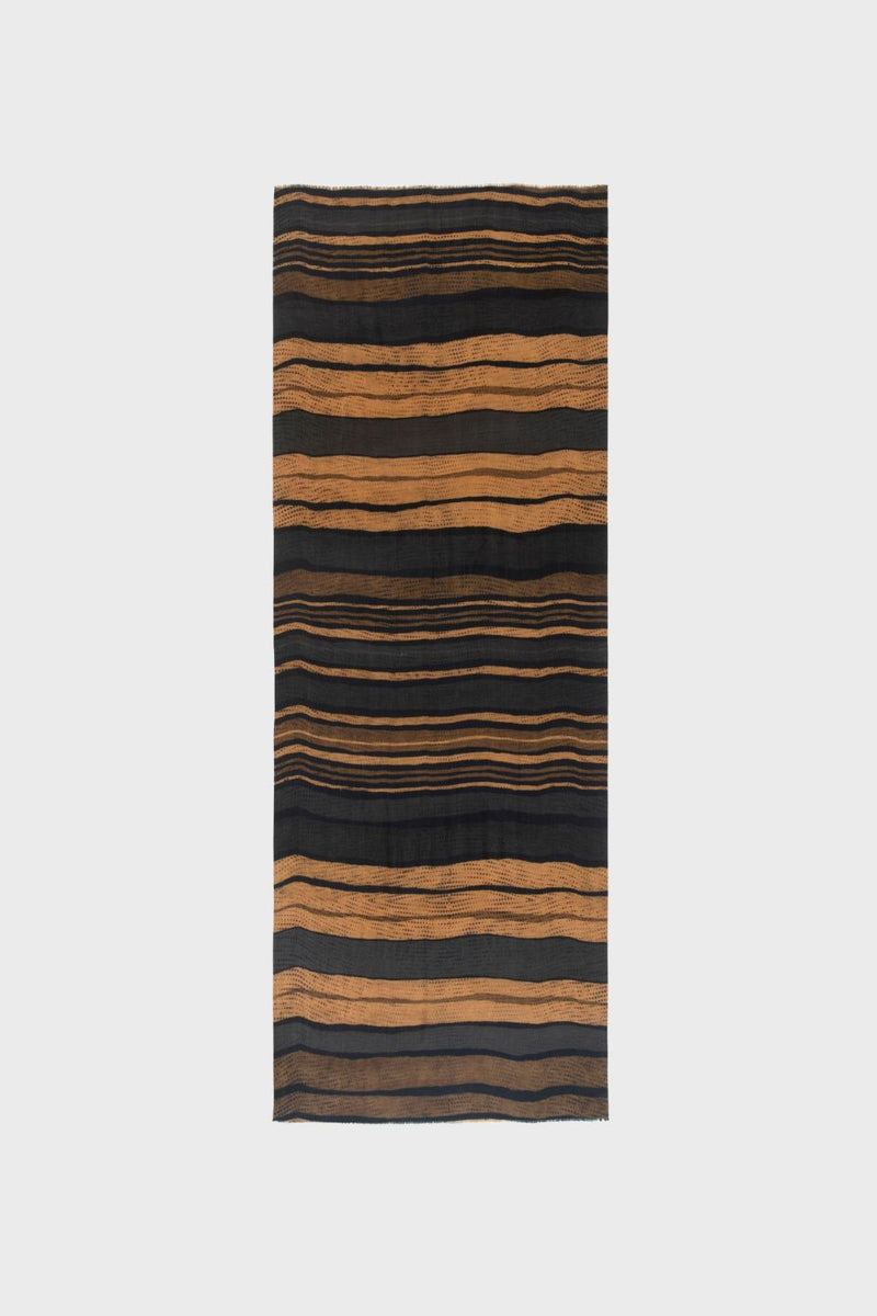 Ripple Abstract Stripe Wool Scarf