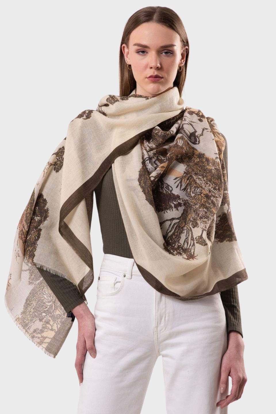 Nirvana Toile De Juoy Print Scarf