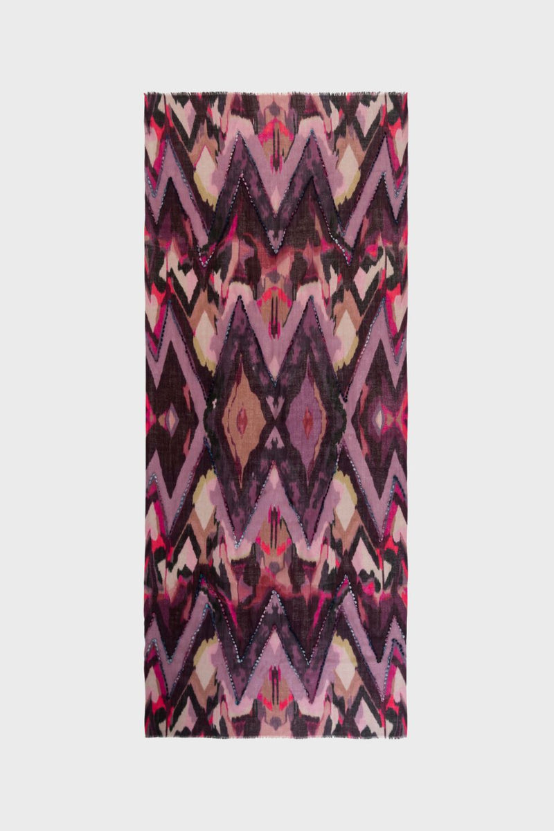 Sienna Wool Embroidery Scarf