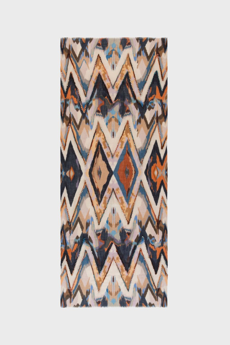 Sienna Wool Embroidery Scarf
