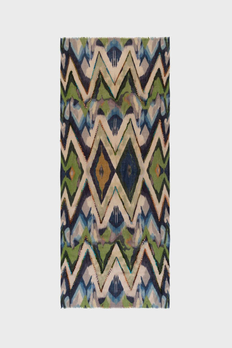 Sienna Wool Embroidery Scarf