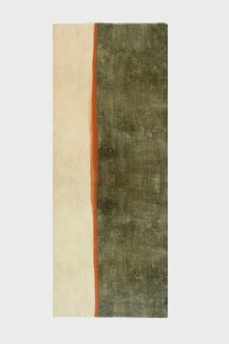 Blake Colour Stripe Print Merino Scarf