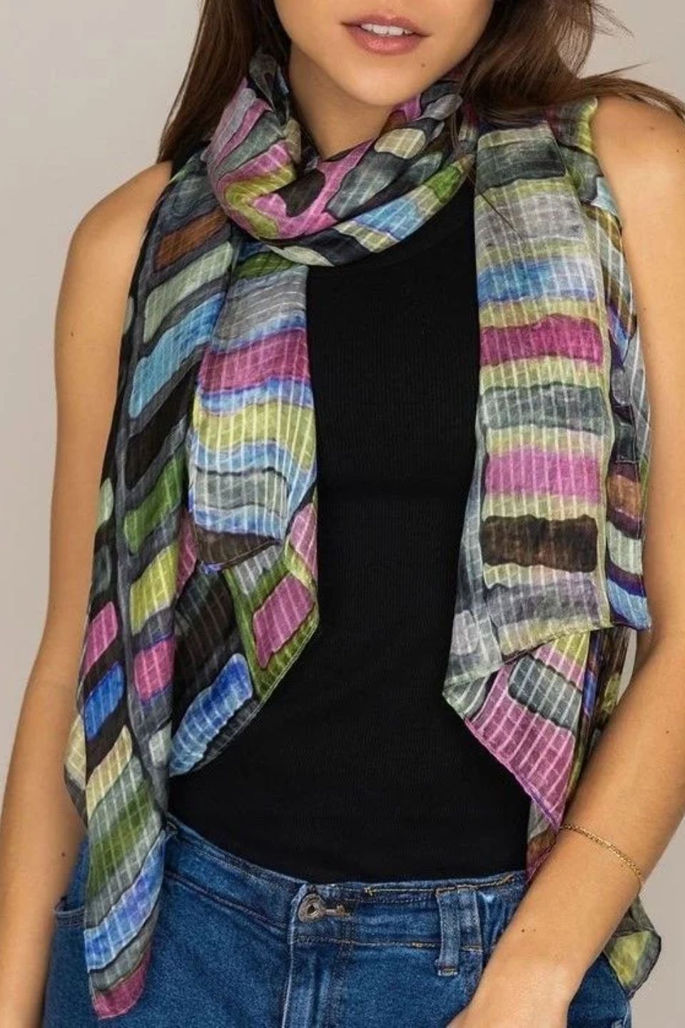 Jumble Silk Digi Print Oblong Scarf