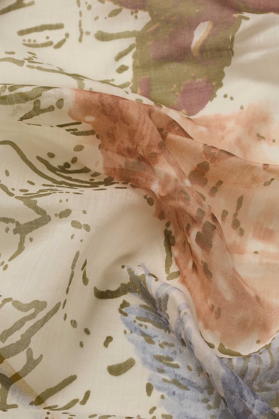 Spring Foliage Hand Printed Wrap