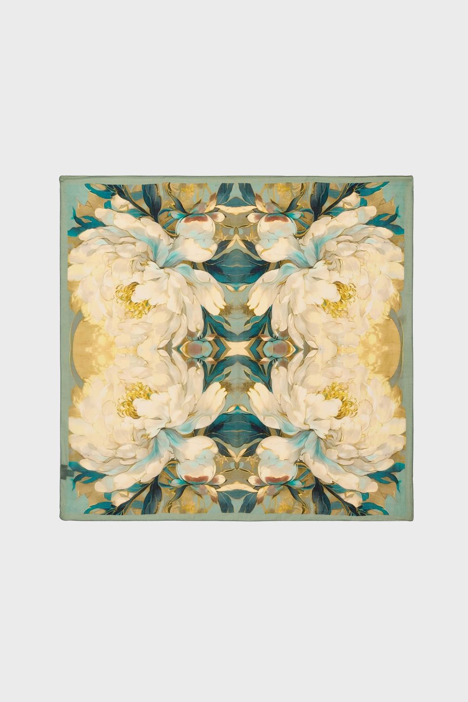 Nyra Floral Print Silk Square