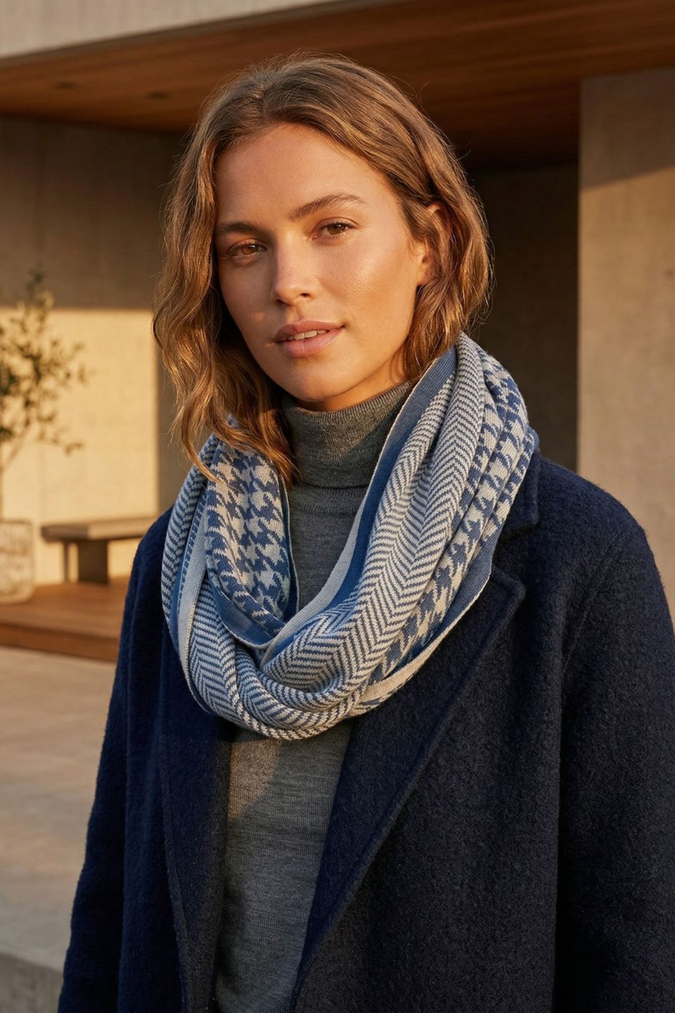 Bone & Tooth Knit Loop Scarf