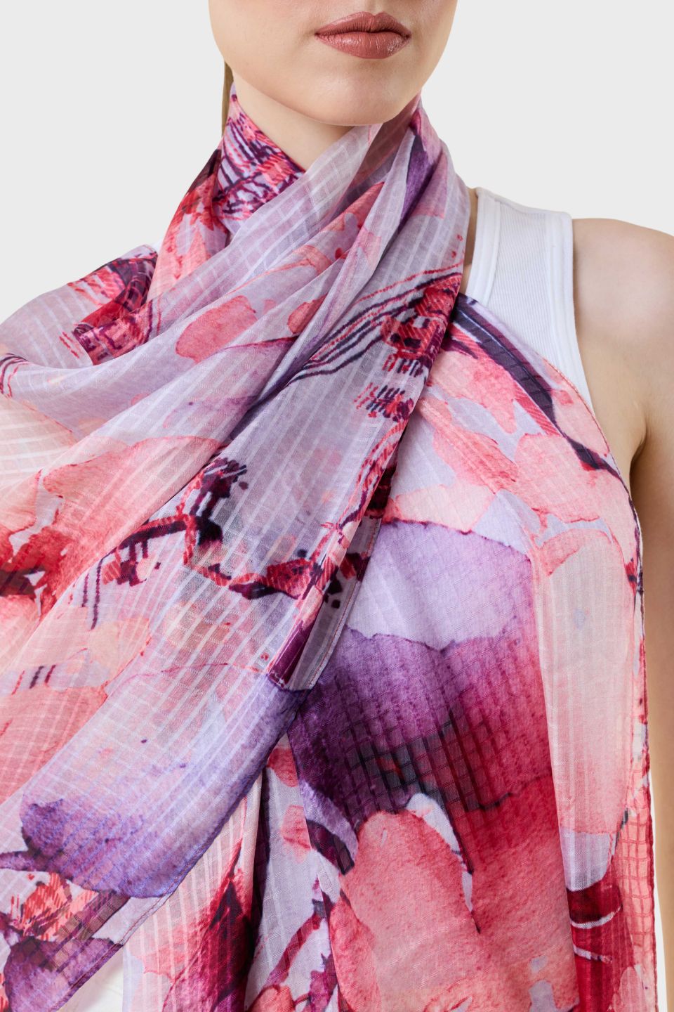 Sylvia Floral Silk Scarf