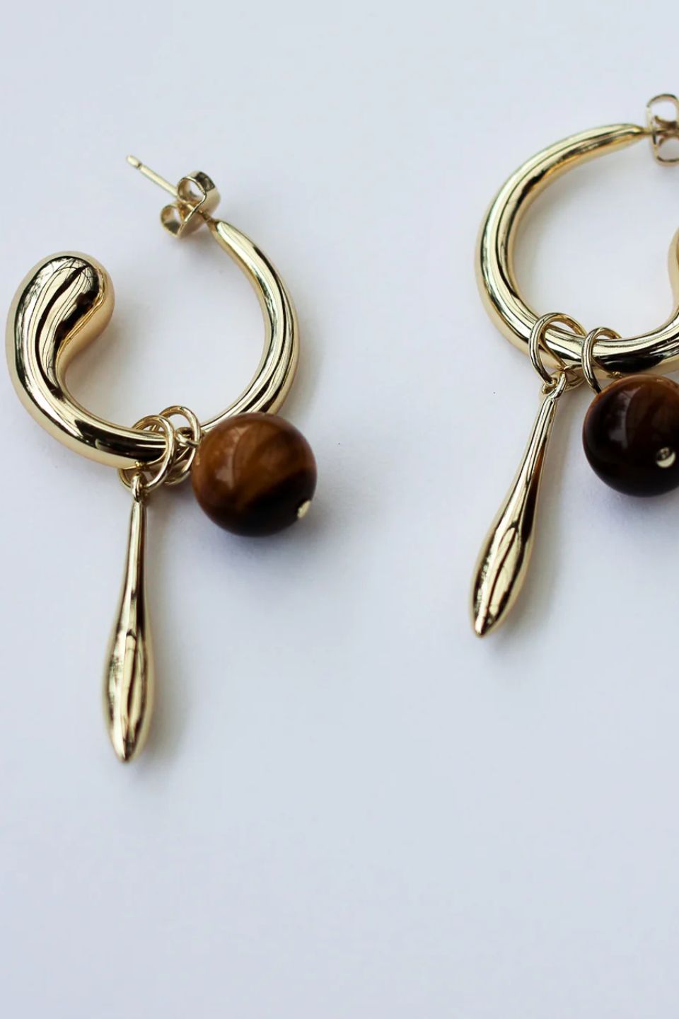 Swirl Statement Charm Earrings