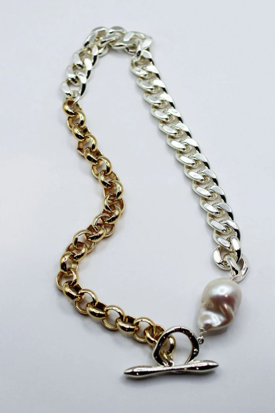 Amalgamated Pearl Statement Necklace