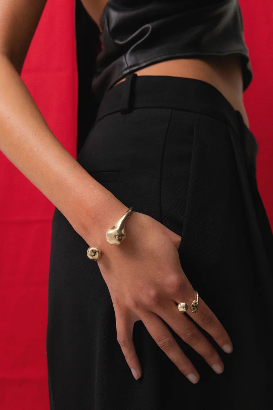 Hardcore Hammered Wrist Cuff