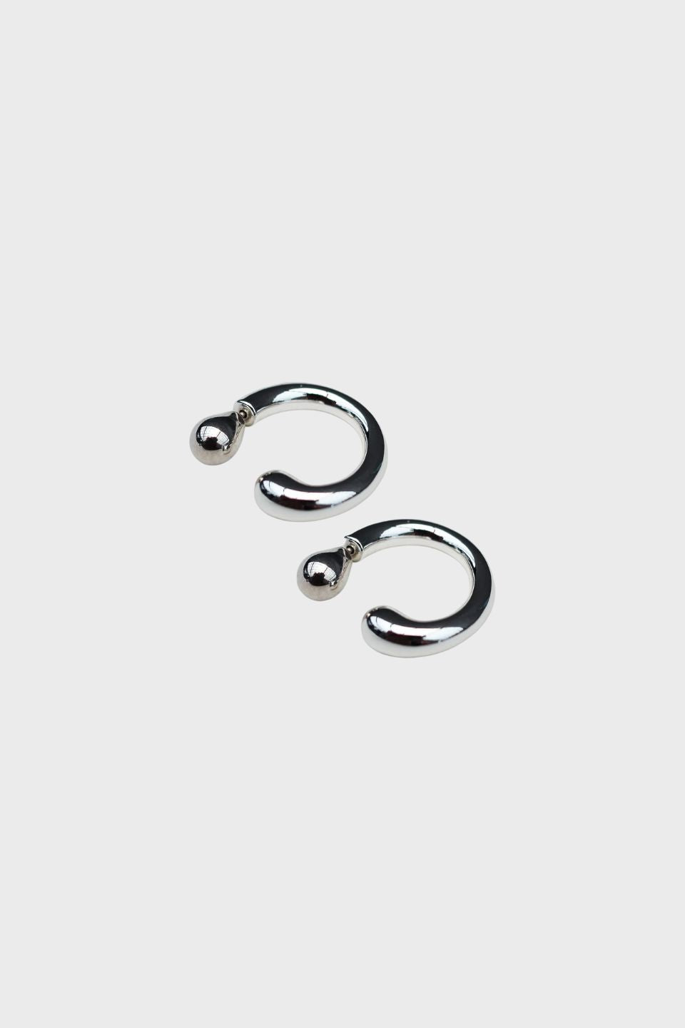 Reversed Hoops - Silver