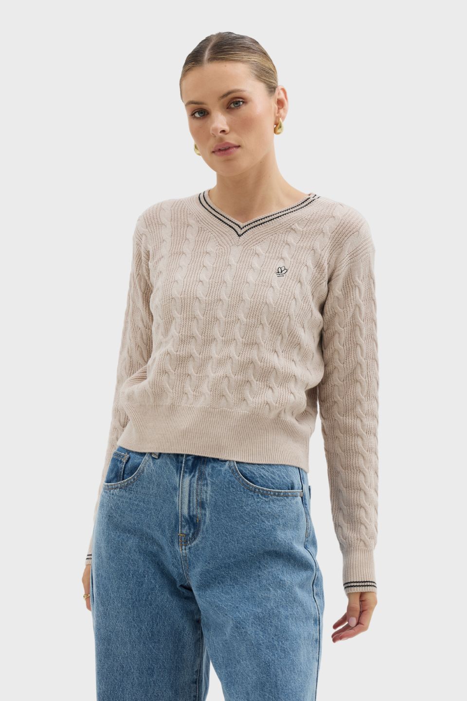 Crop Cable Sweater