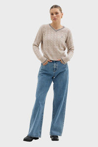 Crop Cable Sweater