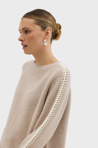 Crochet Inset Sleeve Sweater