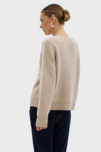 Crochet Inset Sleeve Sweater