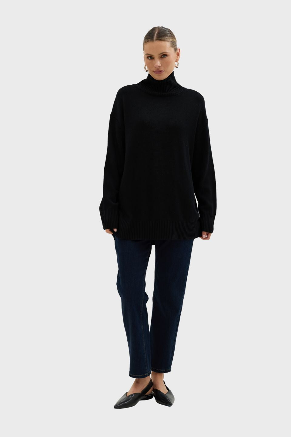 Relaxed Fit Roll Neck
