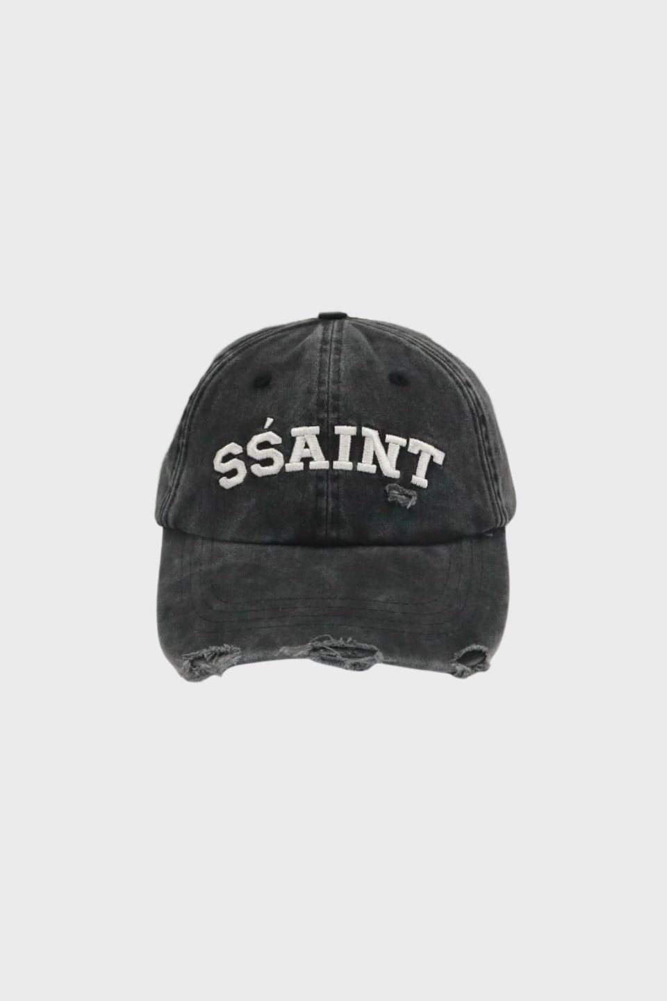 Logo Cap Black & Cream Acid Wash