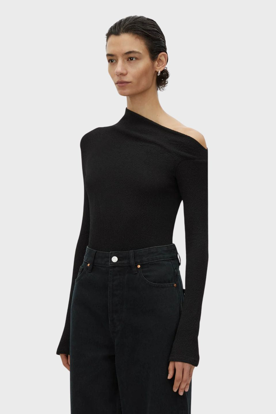 Cali Textured Long Sleeve Top