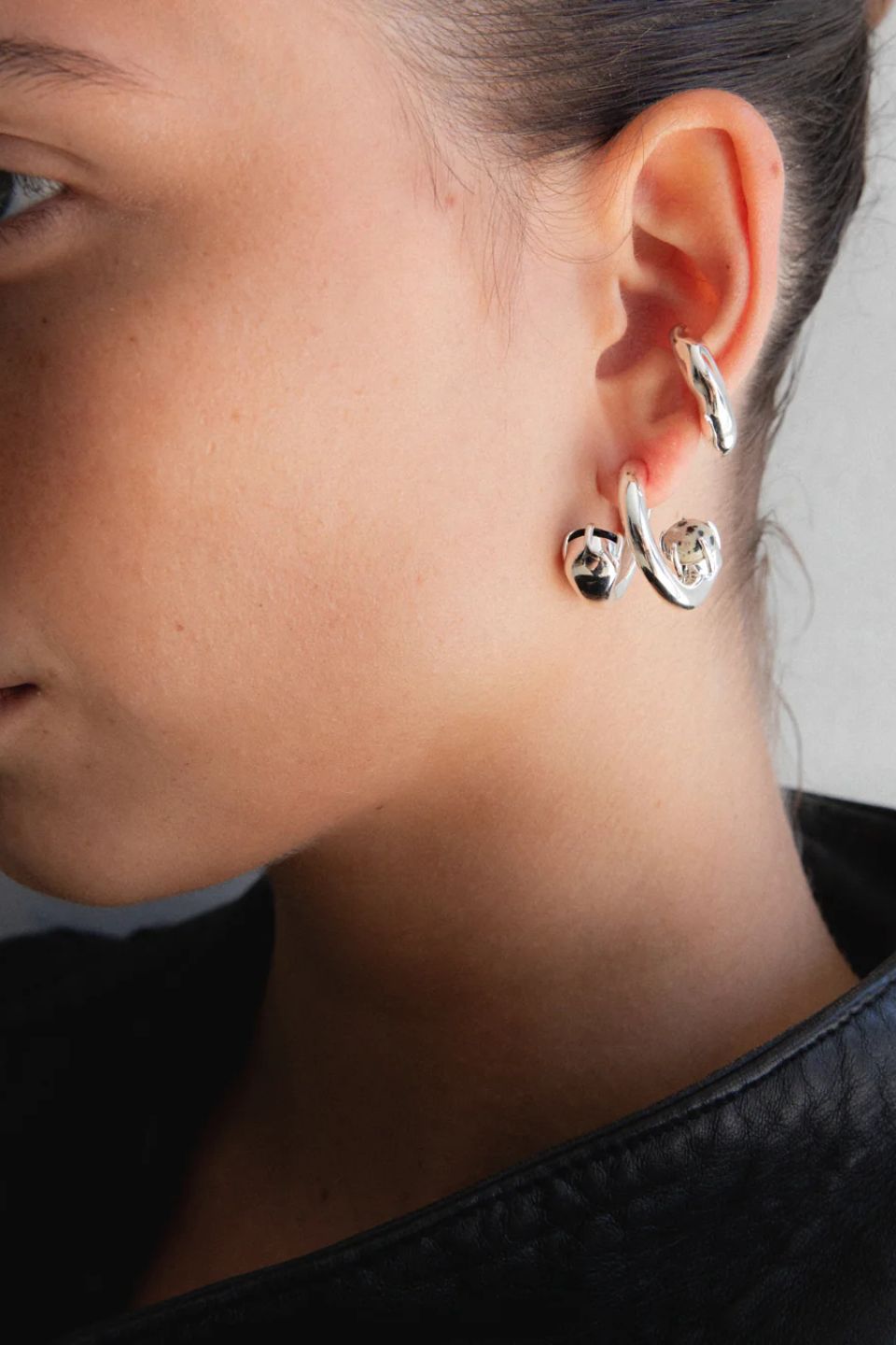 Opposing Double Gemstone Earrings