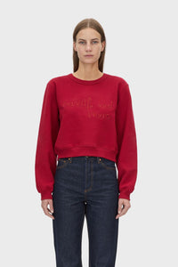 Maren Crop Embroidered Tracksuit Top