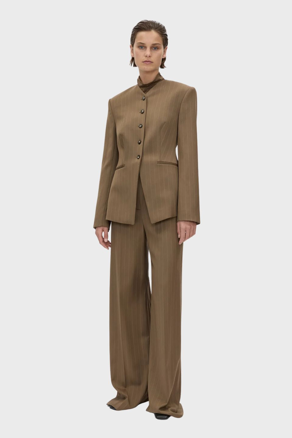 Maxim Fitted Collarless Blazer