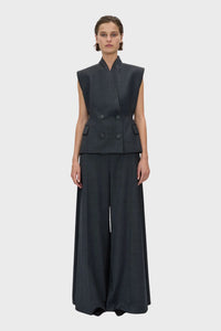 Ascent Wide Leg Side Pleat Pant
