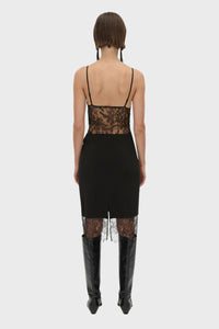 Cora Lace Trim Pencil Skirt