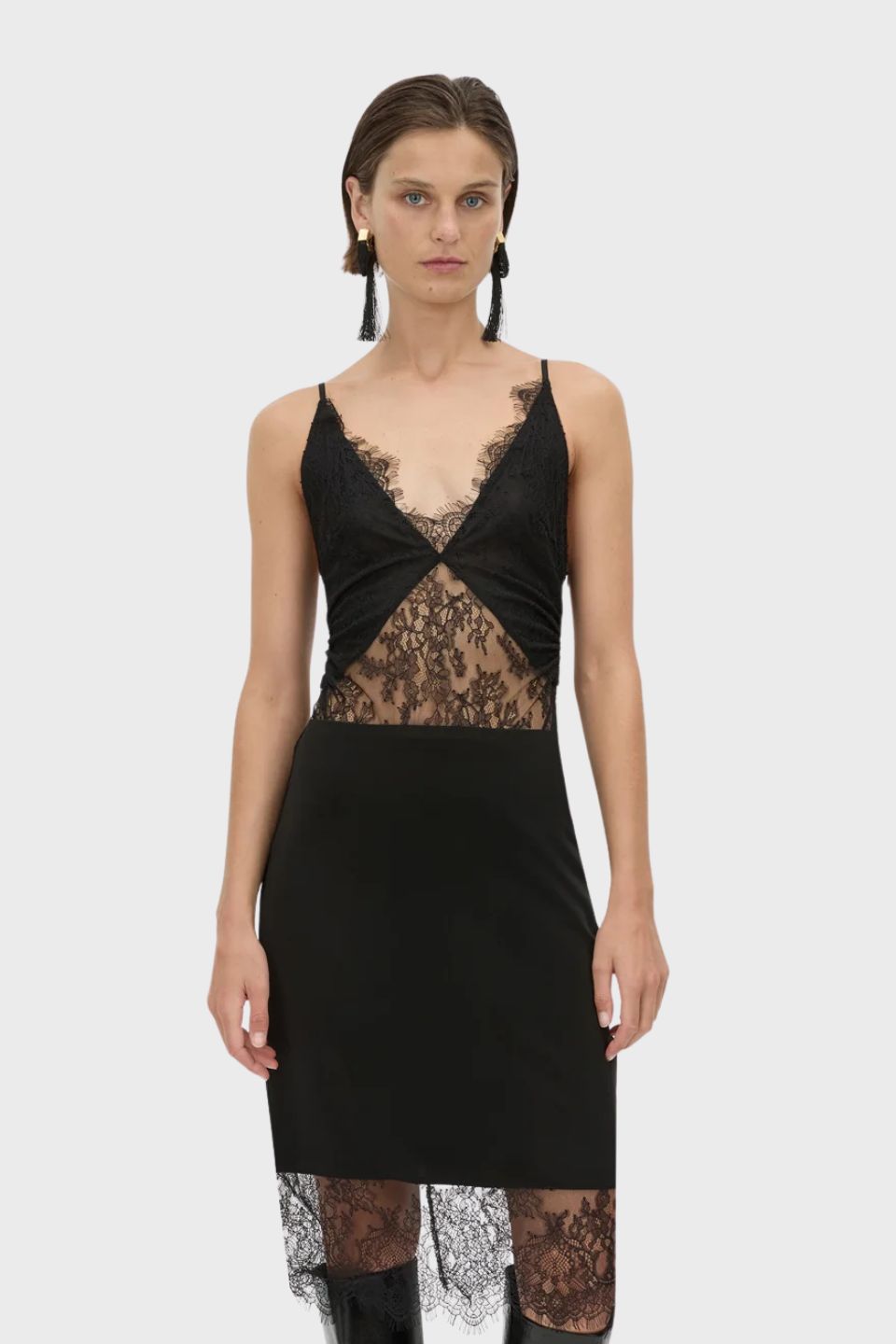 Cora V Neck Lace Bodysuit
