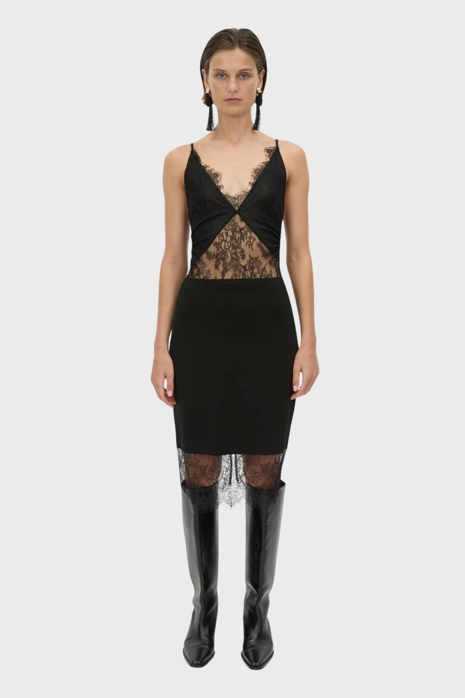 Cora V Neck Lace Bodysuit