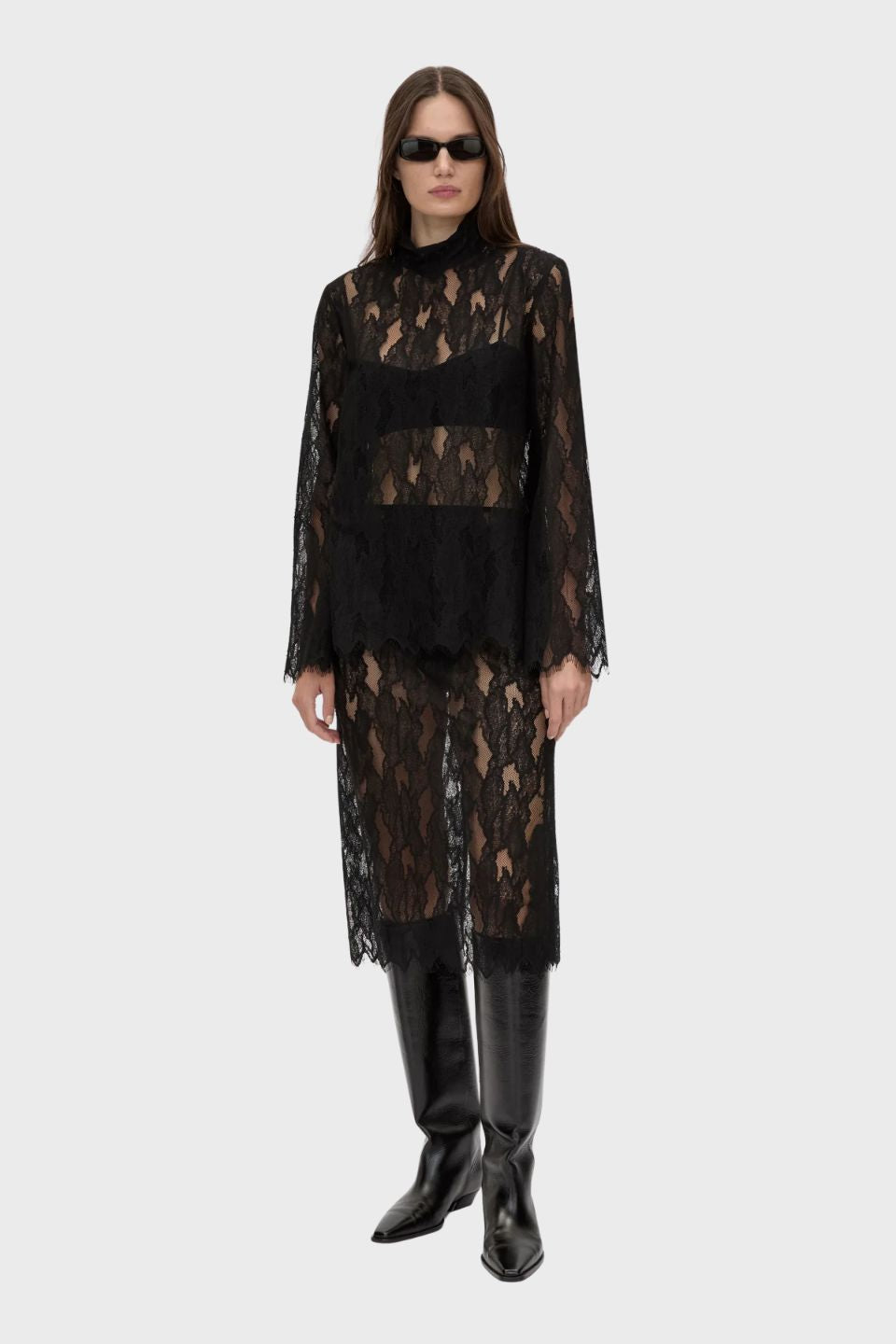 Zemira Long Sleeve Lace Top