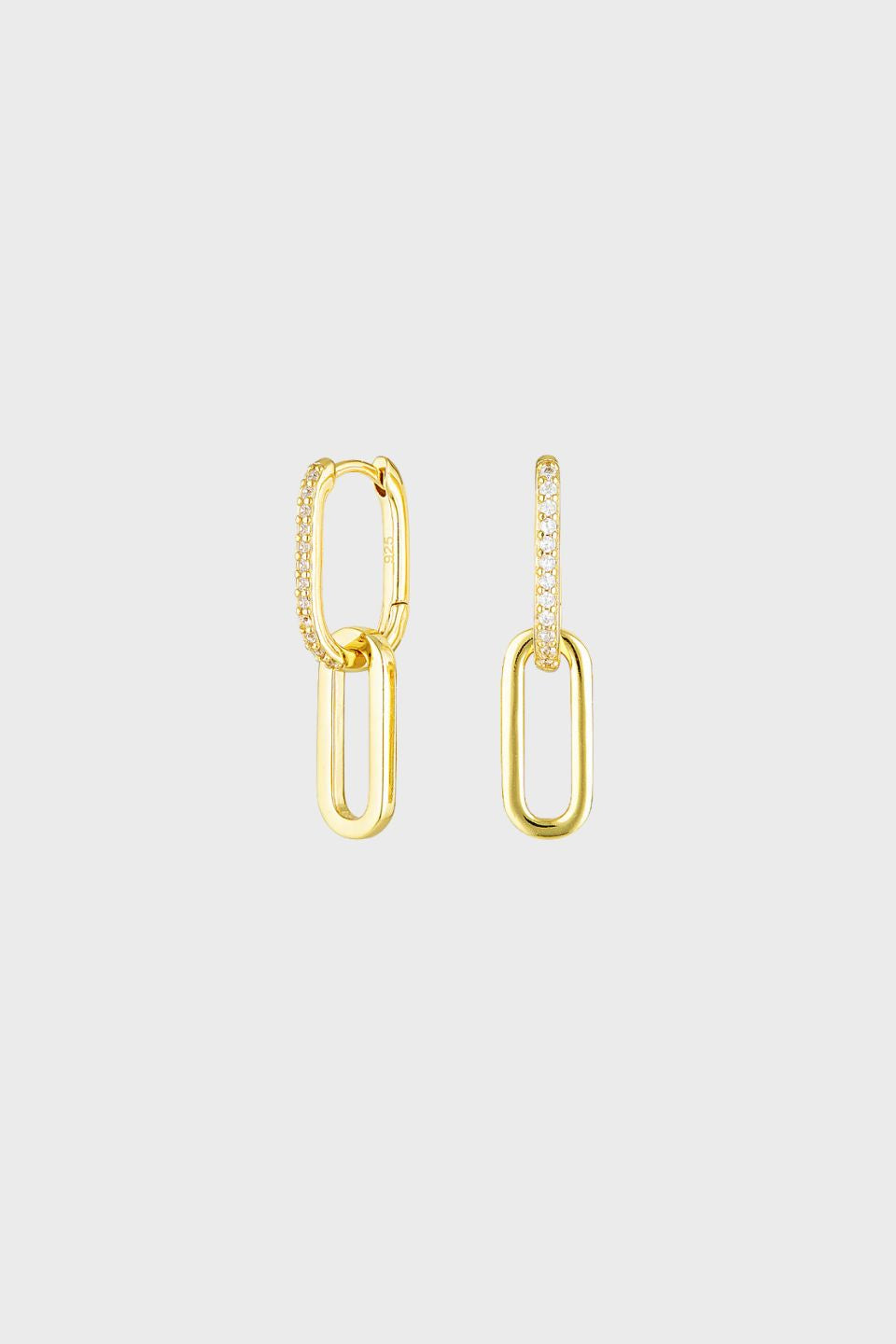 Celine Earrings - Gold Pave