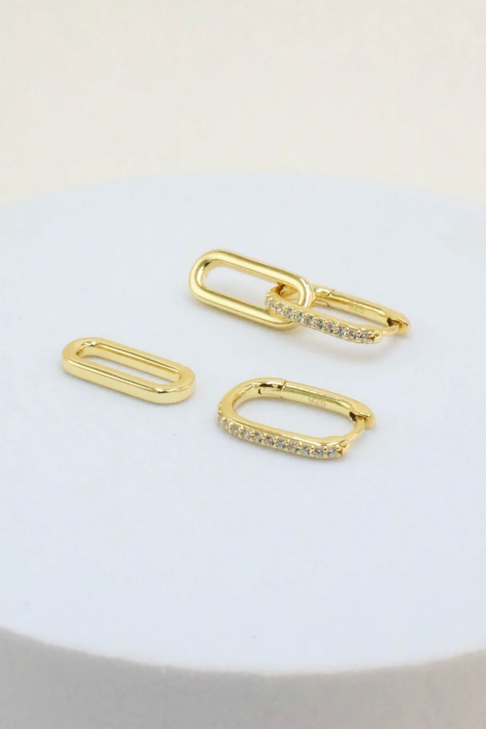 Celine Earrings - Gold Pave