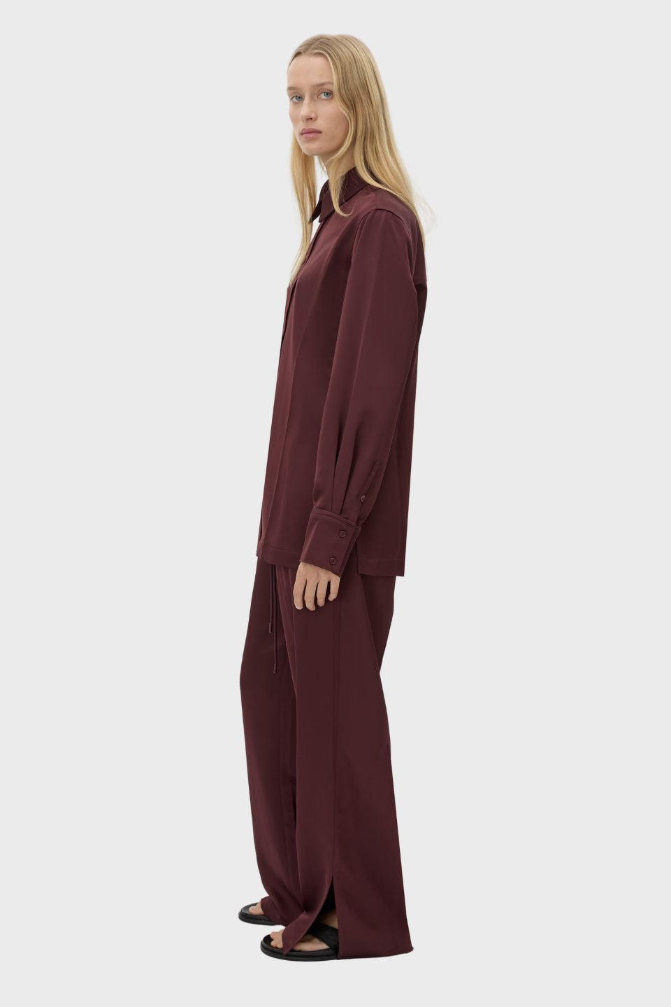Ground Satin Long Sleeve Shirt