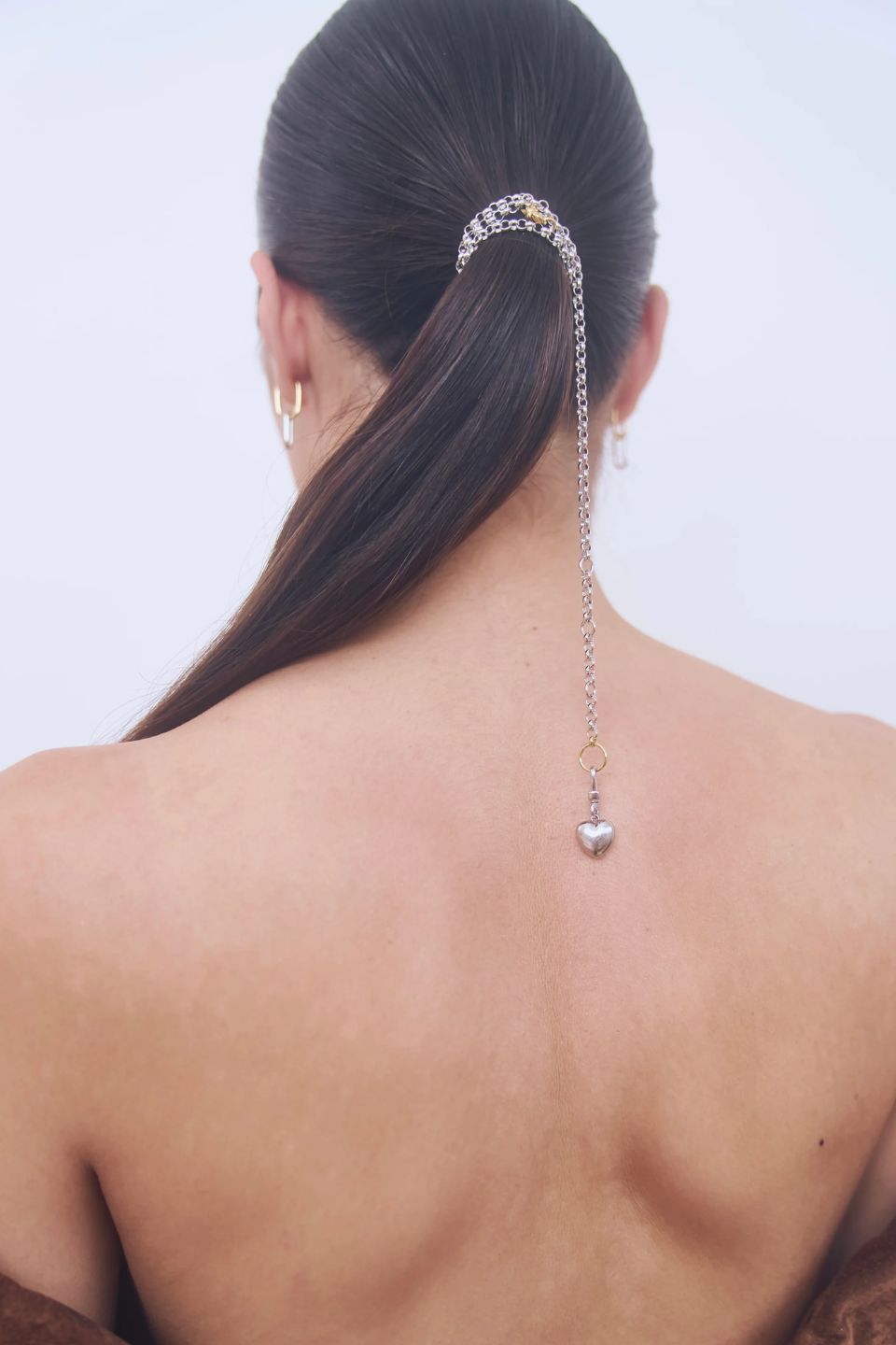 Puff Heart Necklace - Silver/Gold