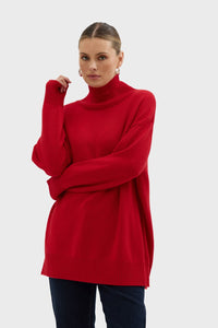 Relaxed Fit Roll Neck