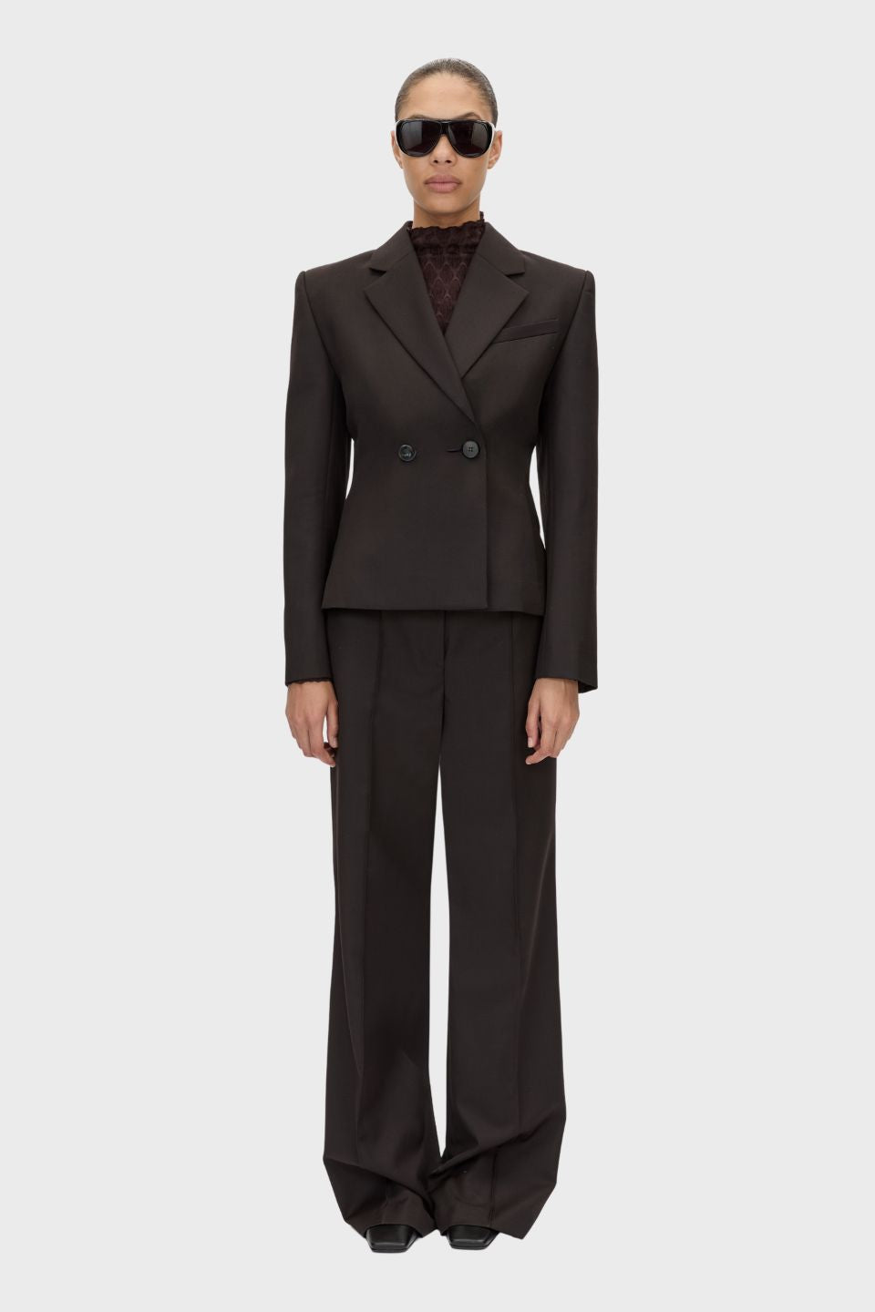 Saxony Fitted Cropped Blazer