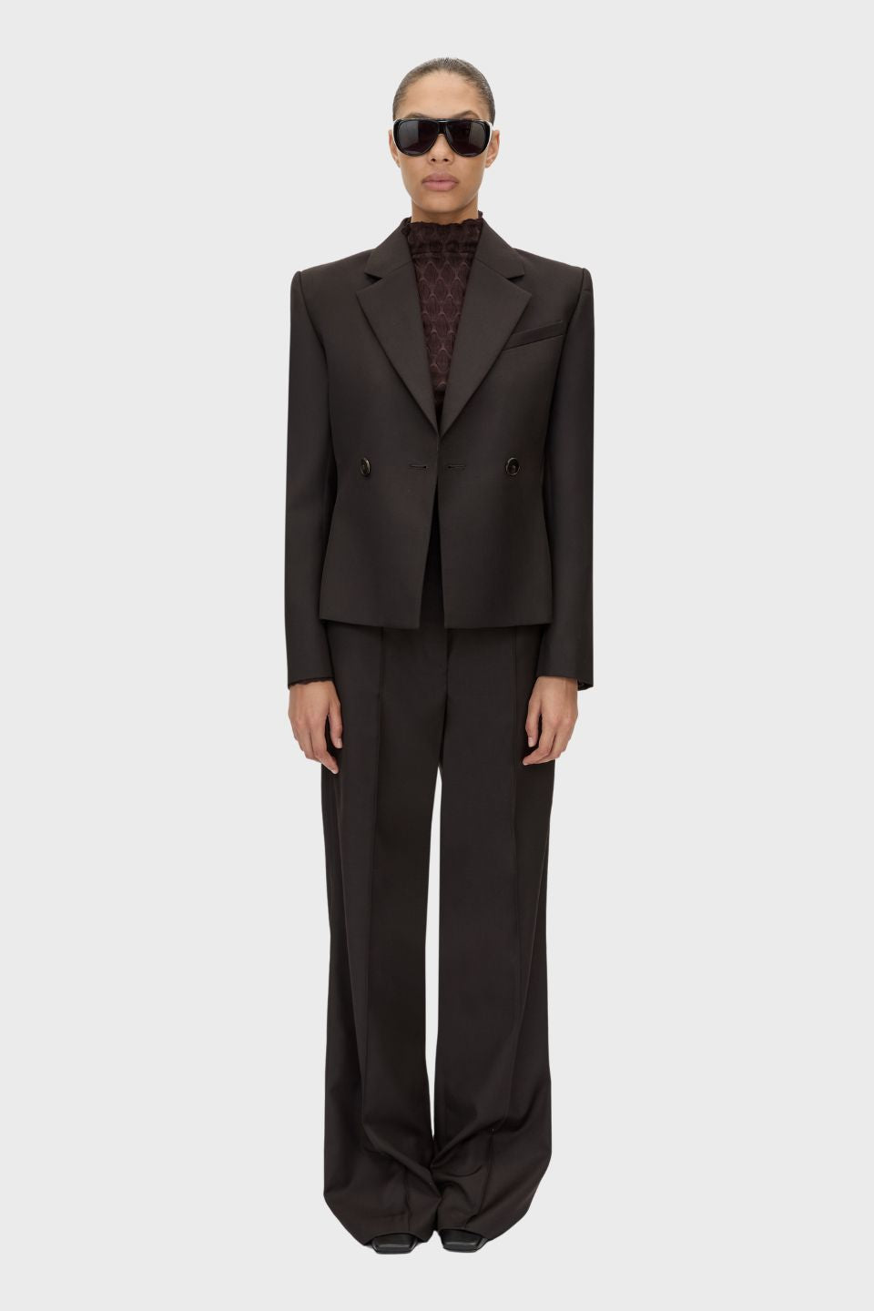 Saxony Fitted Cropped Blazer