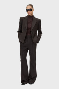 Saxony High Waisted Pintuck Pant